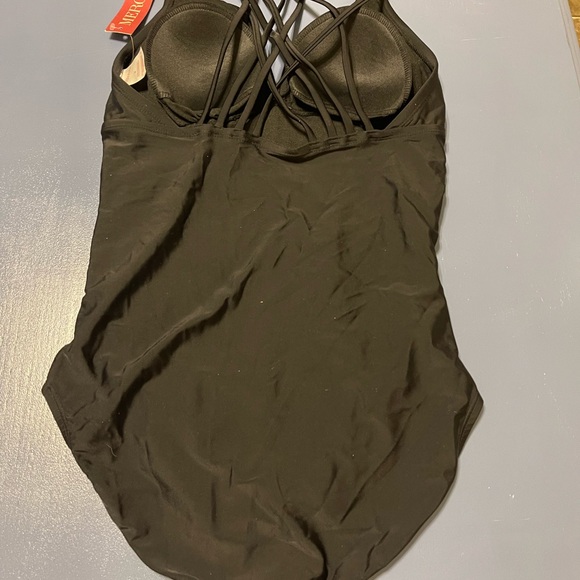 Merona Black One Piece with Criss Cross Straps - Picture 3 of 5